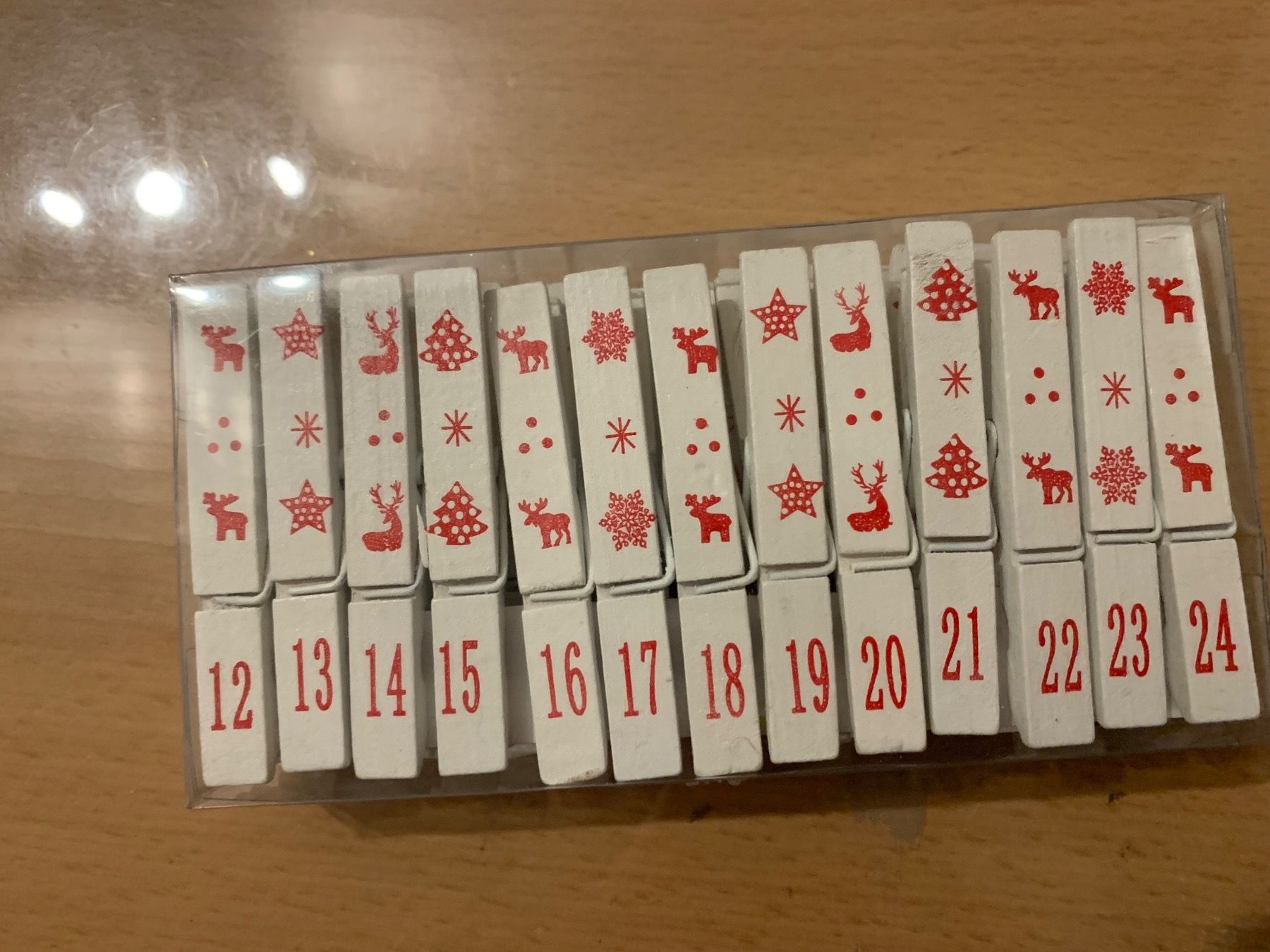 Tutte le decorazioni: Adventsklammern 1-24 – Nuovo e nell'imballaggio originale da Buelach venduto da Joeggu0