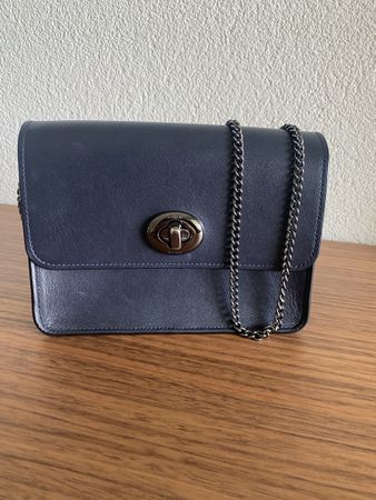 Sac Coach bandoulière bleu marine