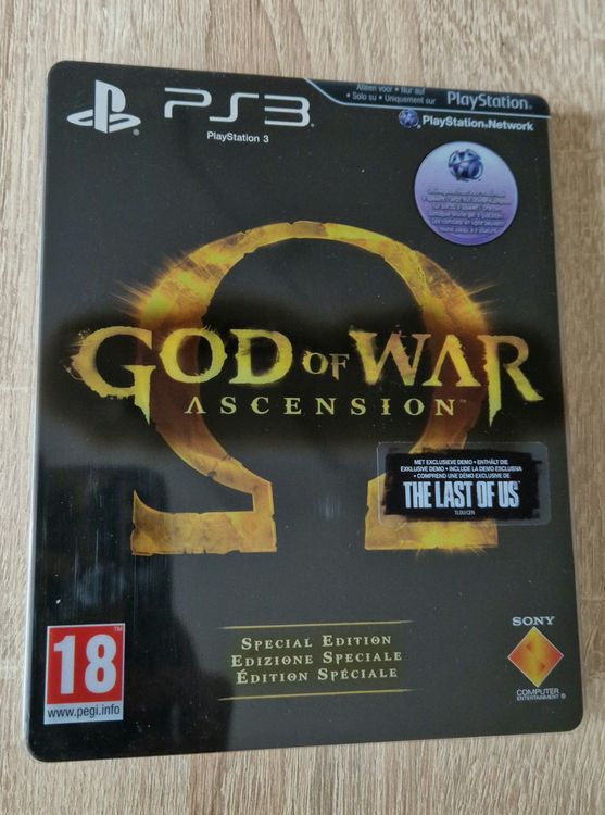 God Of War Ascension – Édition Spéciale Steelbook – PS3, Complet, PEGI 18, Bon état