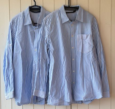 2 x Damenblusen G-Star blau-weiss XL