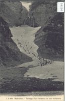 Barberine - Passage d'un troupeau sur une avalanche
