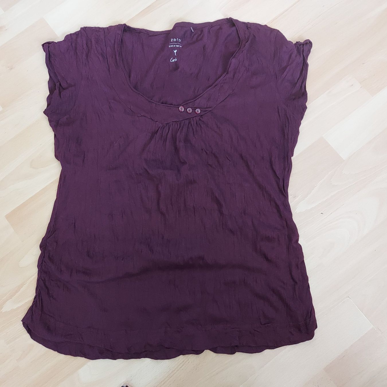 T-Shirts: **Lässiges Crinkle T-Shirt von Zero, Gr. 44** – Gebraucht aus Staffelbach von alibaba67