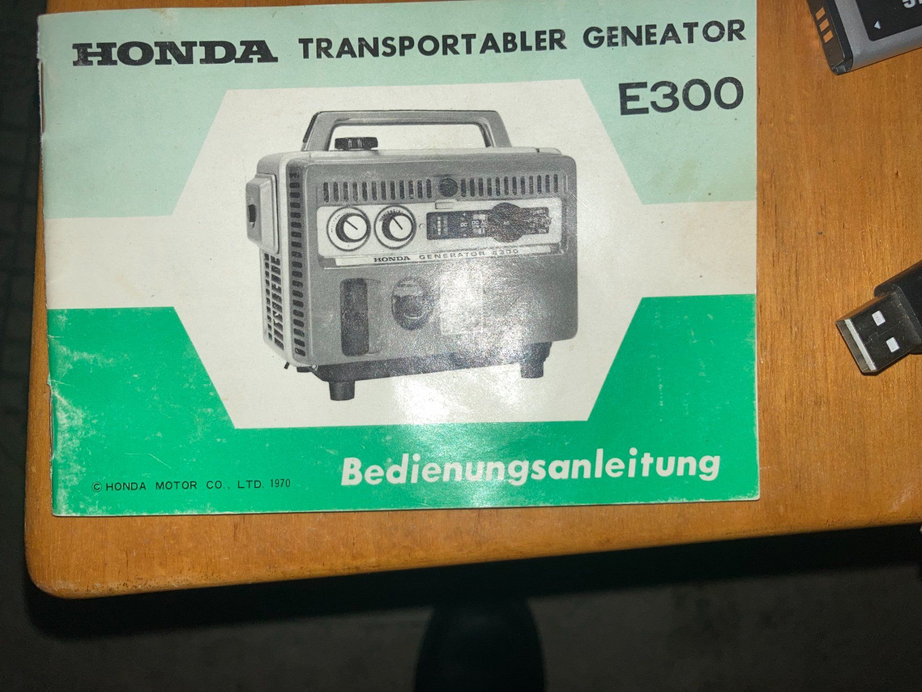 Bücher: Honda Generator E300, von 1970, Handbuch – Gebraucht aus Filzbach von Sugi7 4