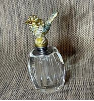 Rarität FLASCHE für Parfüm Kristall Bronze Emaille Bahrain
