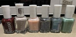 Essie Nagellack Set 6x 13.5ml Bordeaux, Nude, Blau, Gruen gu
