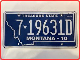 ORIGINAL USA Nummernschild, Montana 7-19631D