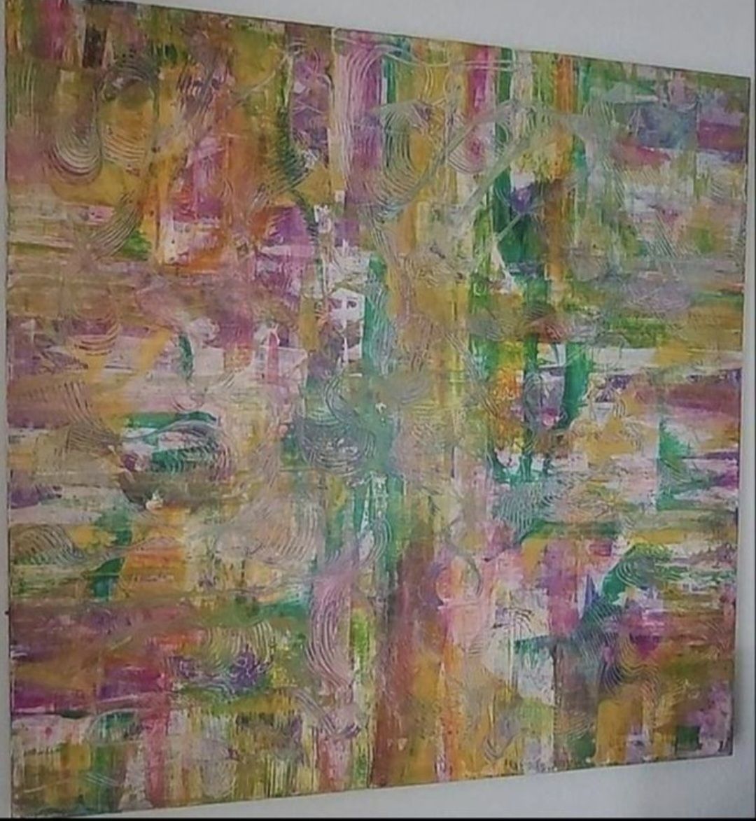 Gemälde: Gemälde, farbenfroh" handmade 100×100 – Neu (gemäss Beschreibung) aus Riehen von Steinbock1970 1