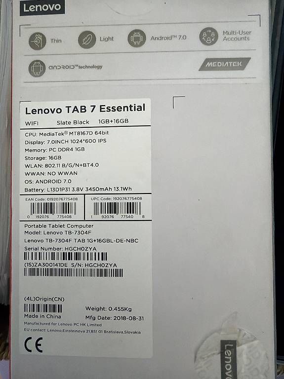 Lenovo Tablet PC: Lenovo Tab 7 essential tablet – Nuovo (secondo la descrizione) da Freienbach venduto da kar_t8yg 2