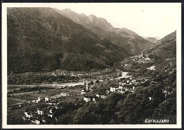 Cartes postales: AK Cavigliano, Teilansicht mit Bergen – D'occasion à Berlin par bartko-reher