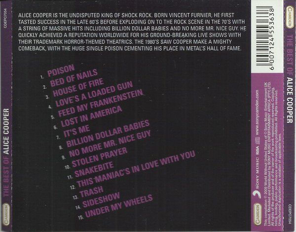 CD: Cooper Alice: The Best of CD – Nuovo e nell'imballaggio originale da Steinhausen venduto da Vilivinili 1