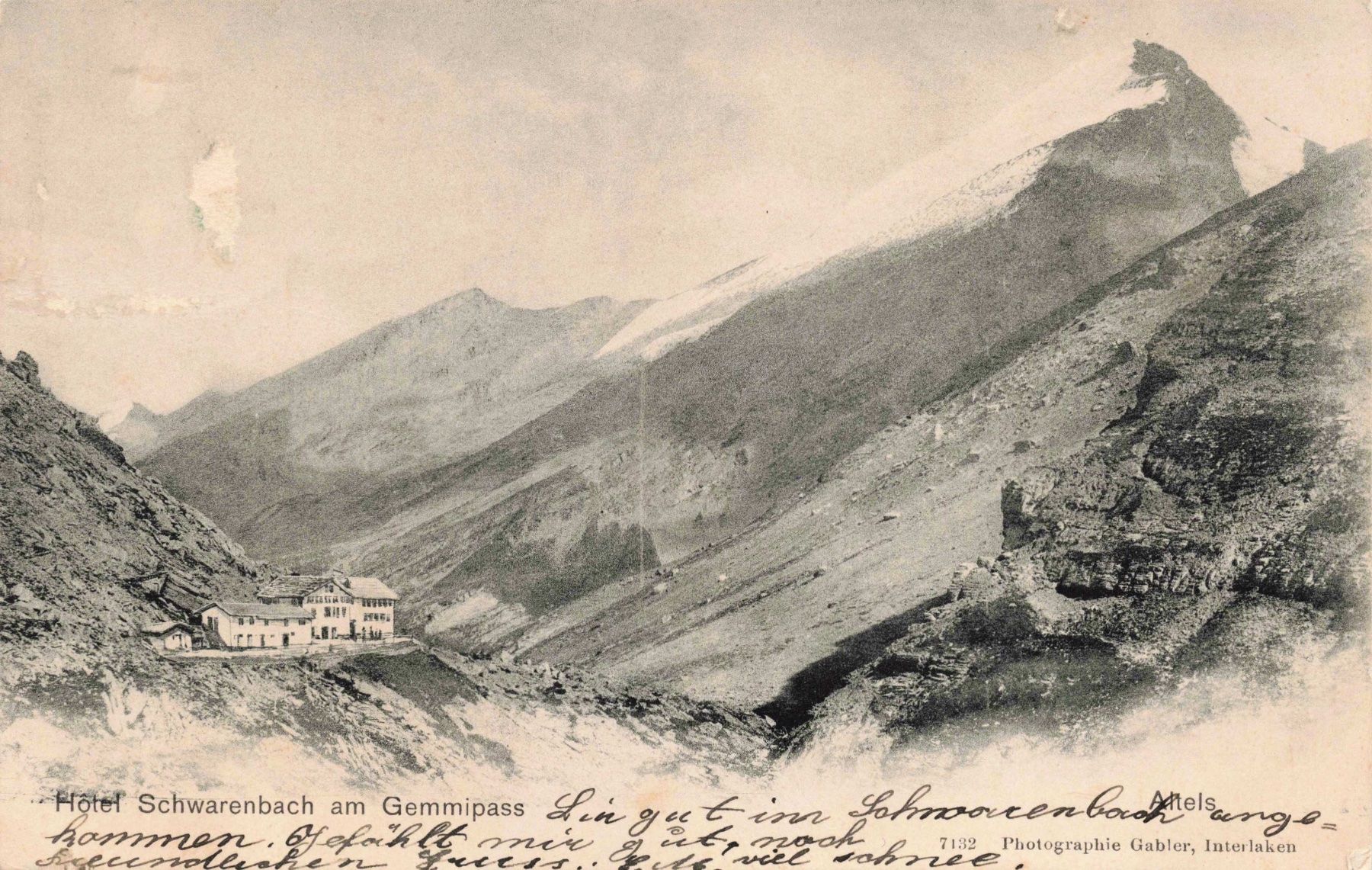 Cartes postales: Hotel schwarenbach am Gemmipass – D'occasion à Biasca par Blenio71