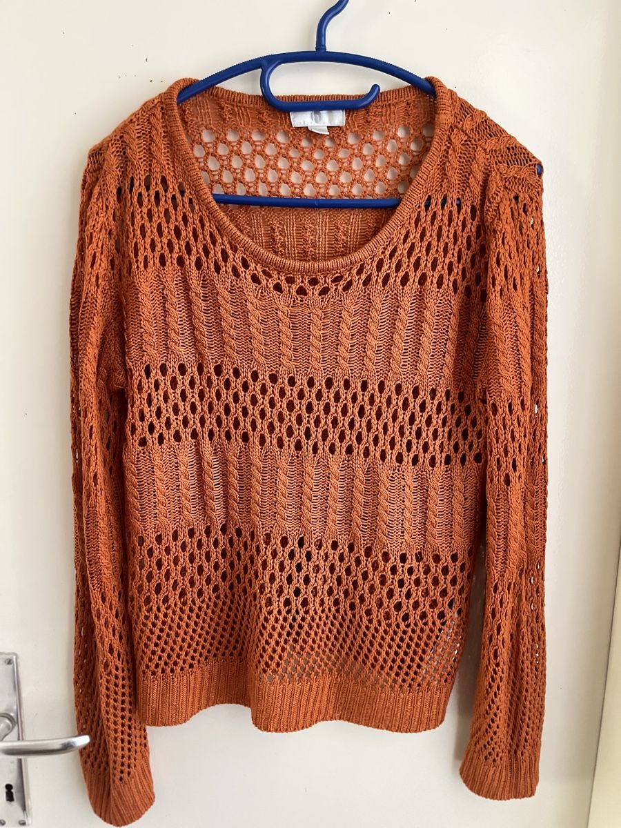 Maglioni & Felpe: Trendiger Sommer Strickpullover in Orange - Grösse M – Usato da Schübelbach venduto da lan_2rdc 3