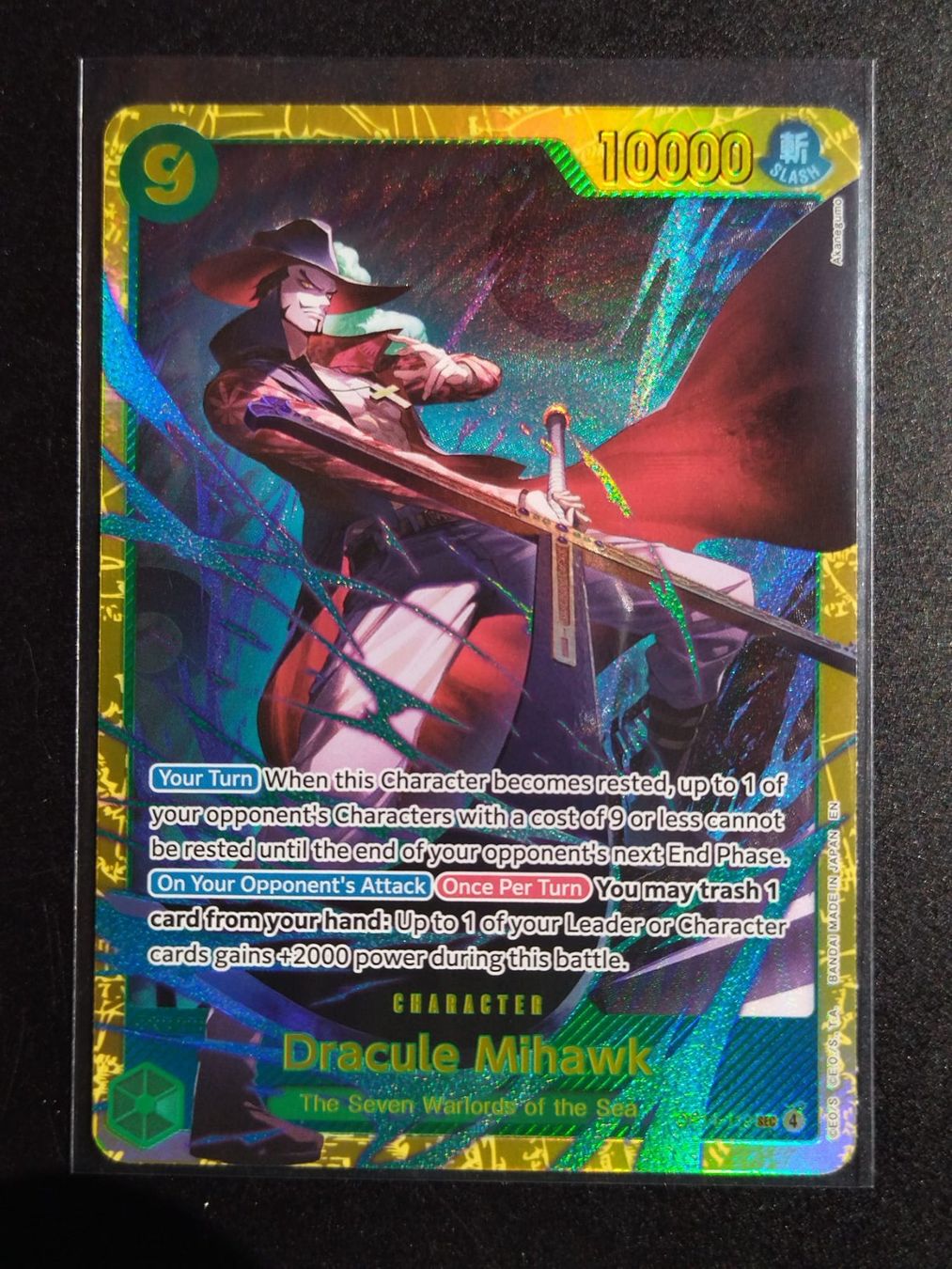Bandai Carte collezionabili: Dracule Mihawk OP14-047 SR★, EN – Nuovo (secondo la descrizione) da Ins venduto da phil_sinn