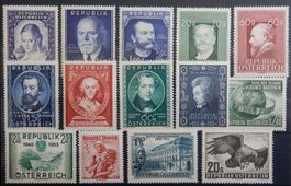 Österreich ex. Kat. 947-1024 ** 1949/56 Kat. 149 Euro