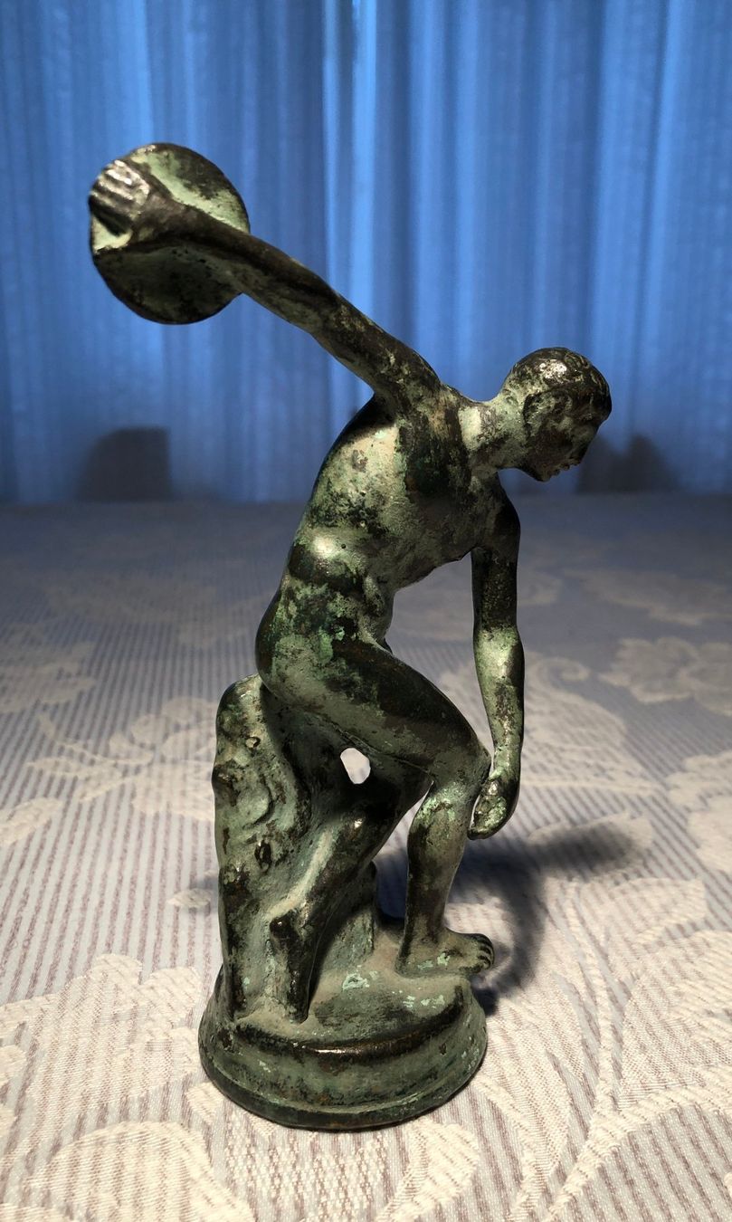 Statuette: Diskuswerfer, Bronce, antik, 15 cm – Usato da Herrliberg venduto da els_r8qb 1