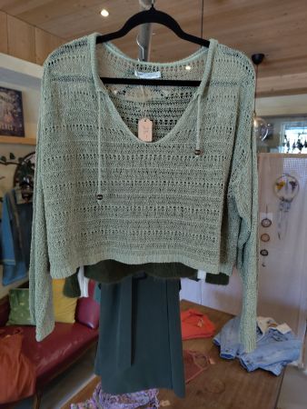 Pull & Bear pullover grün Baumwolle M