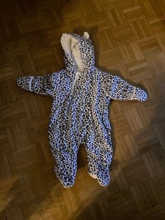 Winteroverall Anzug Grösse 62 Leopardstil