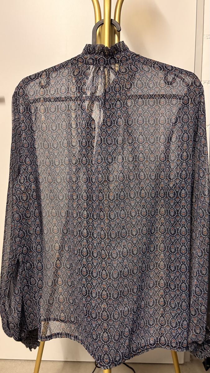 Camicette: Bluse Damen Grösse M, leichte Sommerbluse, dunkelblau gemust – Usato da Fehraltorf venduto da ali_8wp6 1