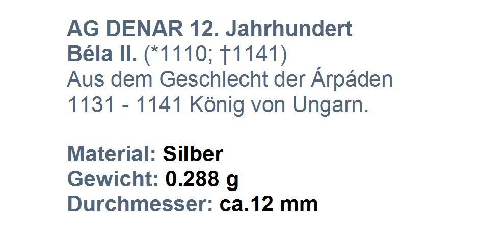 Tutti le monete: Winzige Münze - AR DENAR 12. Jh. – Usato da Flamatt venduto da samowarow 1