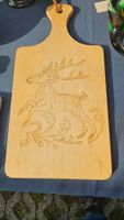 Asse di legno pirografato