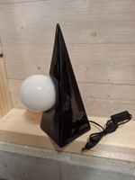 Design Tischlampe schwarz Keramik Kugellampe Retro Vintag...