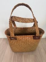 Henkeltasche / Korb aus Stroh geflochten, NEU