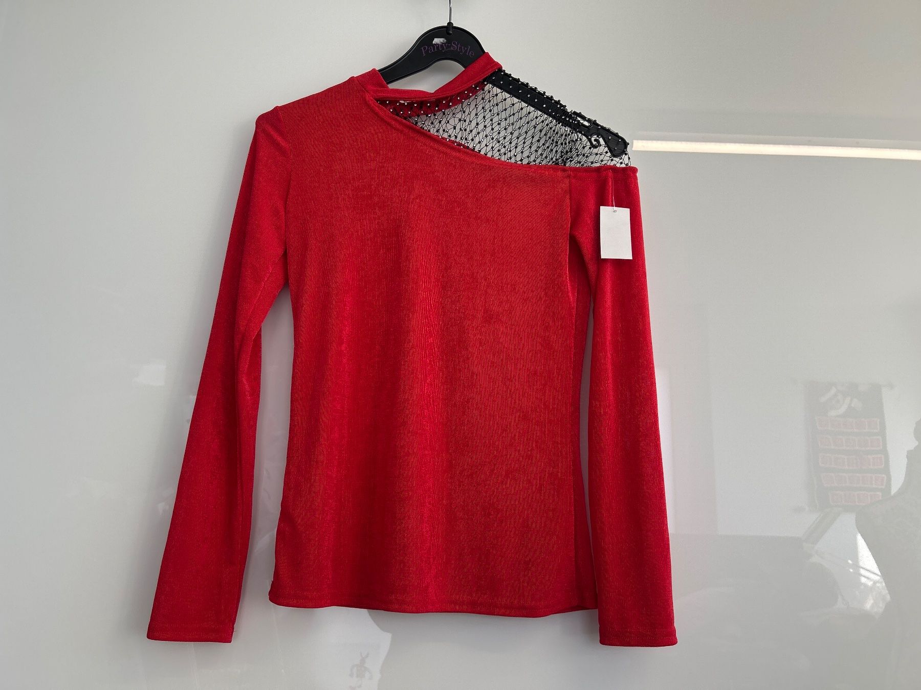 T-shirts: Second Skin Shirt langarmig mit coolem Strass- Netz Design – Neuf avec emballage d'origine à Regensdorf par Spyke55 3