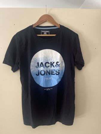 T-shirt Jack & Jones bleu marine, taille M – État neuf