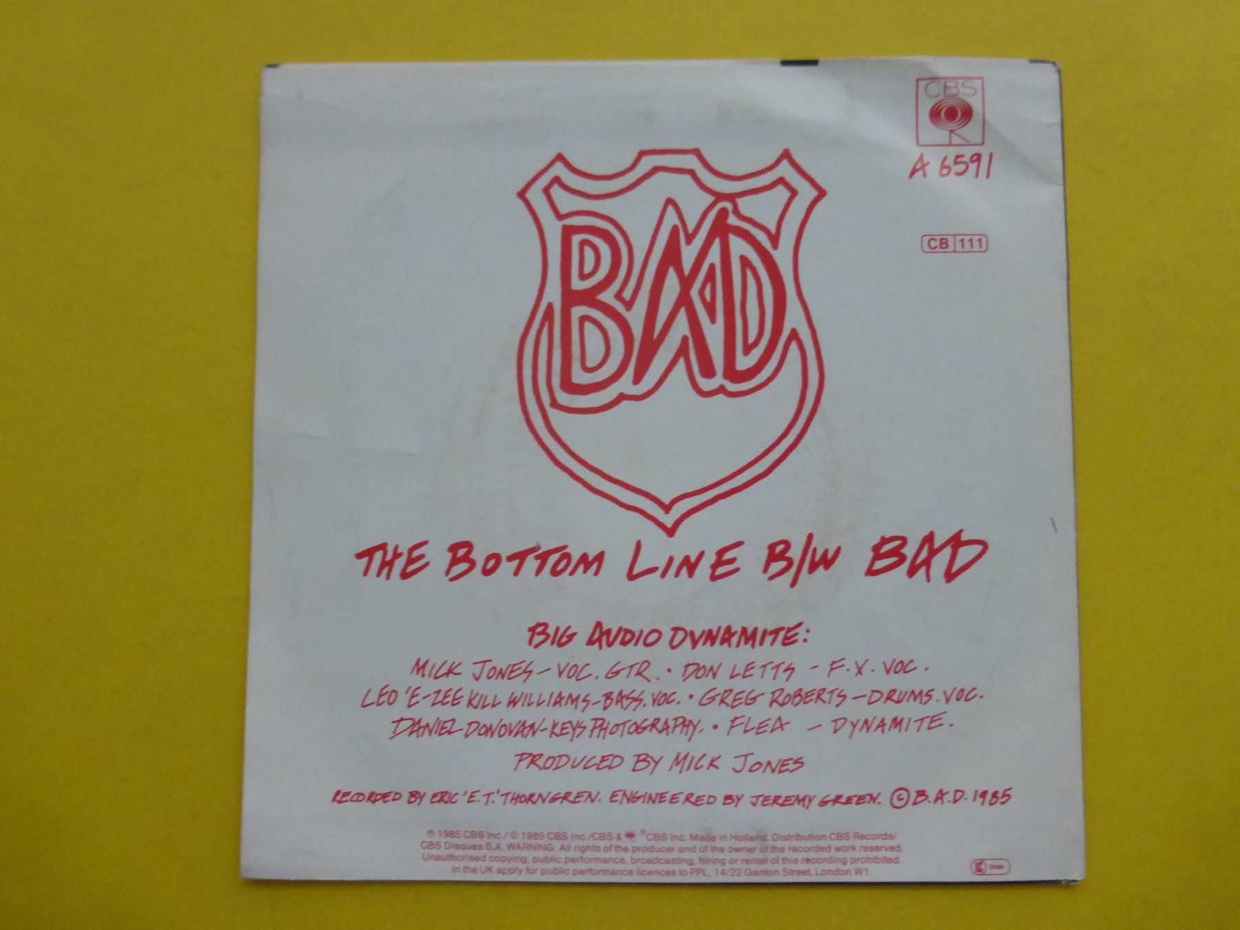Schallplatten: Big Audio Dynamite – The Bottom Line – Gebraucht aus Zürich von Swiss57 1