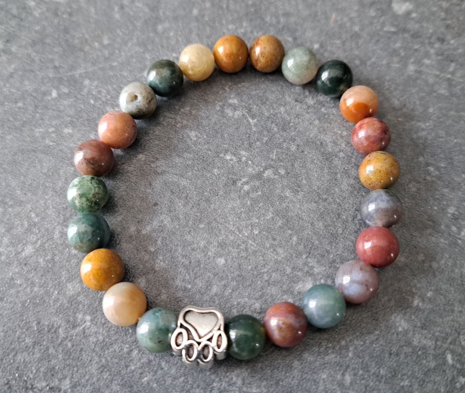 Bracciali & Braccialetti: Bracelet en perles d'agathe indienne – Nuovo e nell'imballaggio originale da St-Imier venduto da supernova21 2