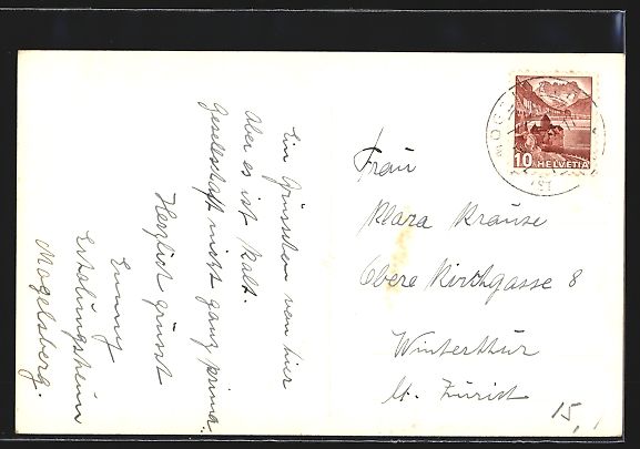 Cartoline postali: AK Mogelsberg, Ortspartie mit Kirche – Usato da Berlin venduto da bartko-reher 1