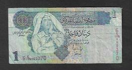 Libya  1  Dinar  Gebraucht