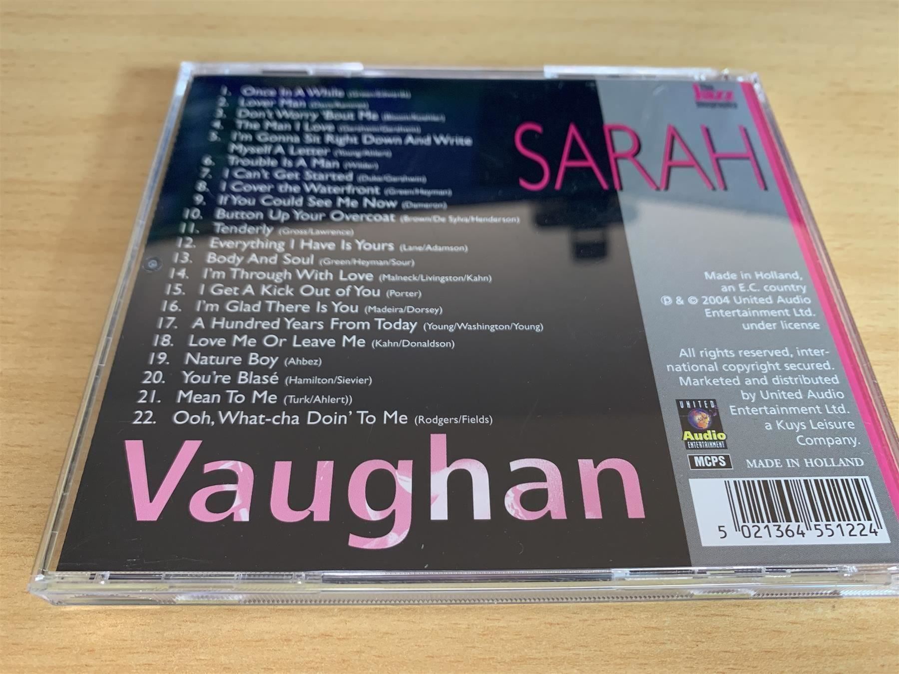 CD: Sarah Vaughan – Sarah Vaughan – Usato da Rikon im Tösstal venduto da Alpenmutz 1