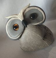 Eule Figur ist ein Naturstein Handgemacht siehe Foto