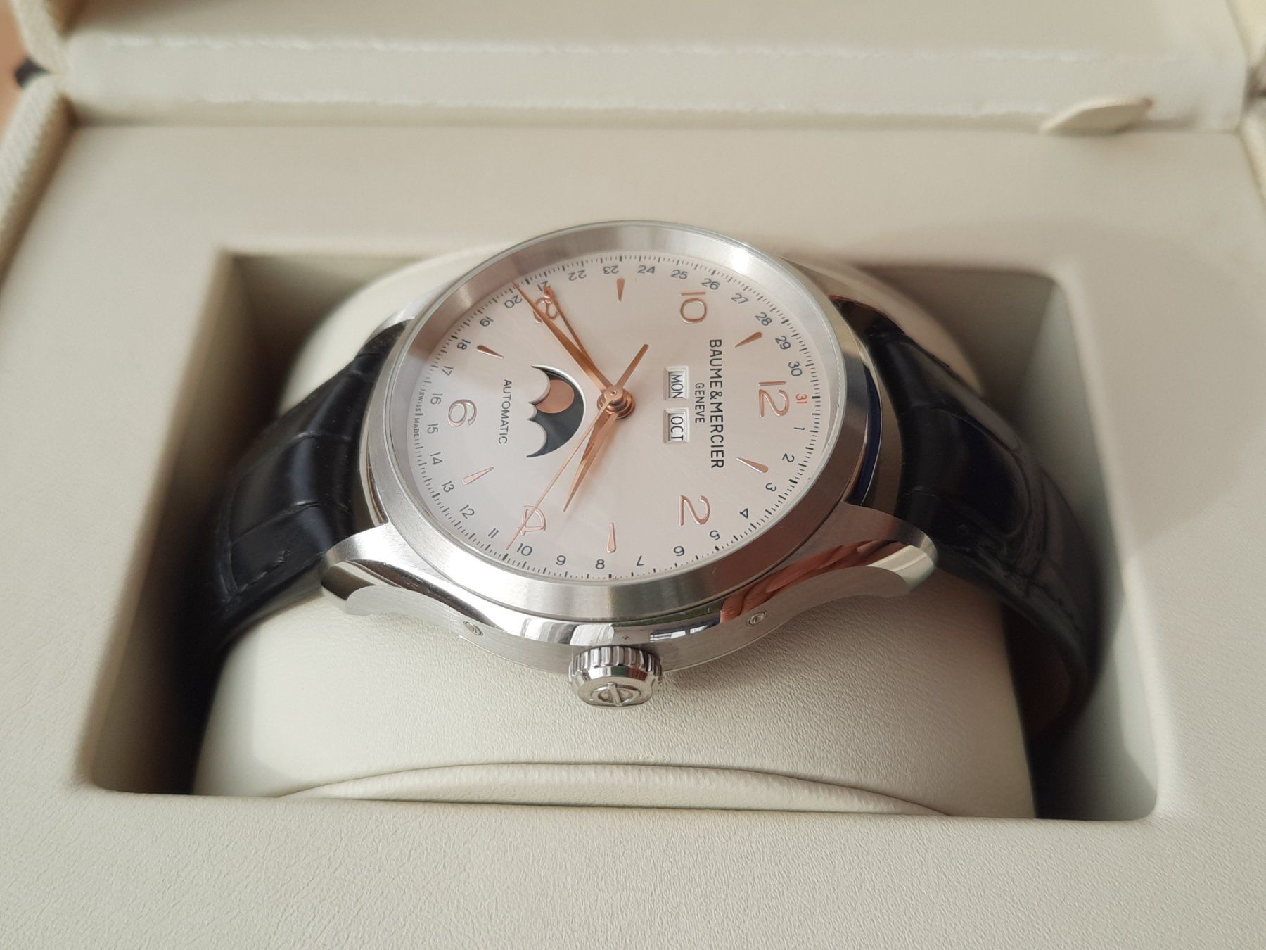 Baume & Mercier Orologi: Baume & Mercier Clifton Automatic Moonphase MOA10055 FullSet – Nuovo (secondo la descrizione) da Tennwil venduto da Zetti07 2