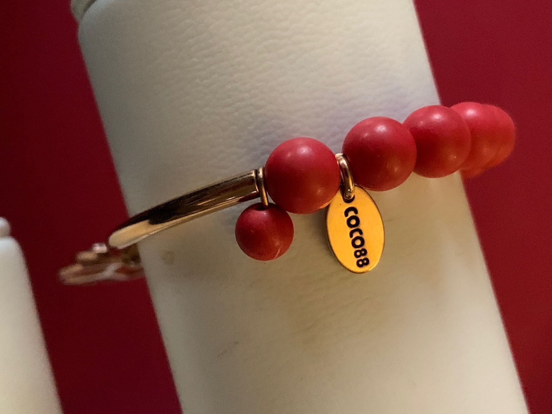Bracelets: Armband peace & hearth red – D'occasion à Dittingen par Bijoubelle 8