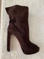 Prada brown suede ankle boots