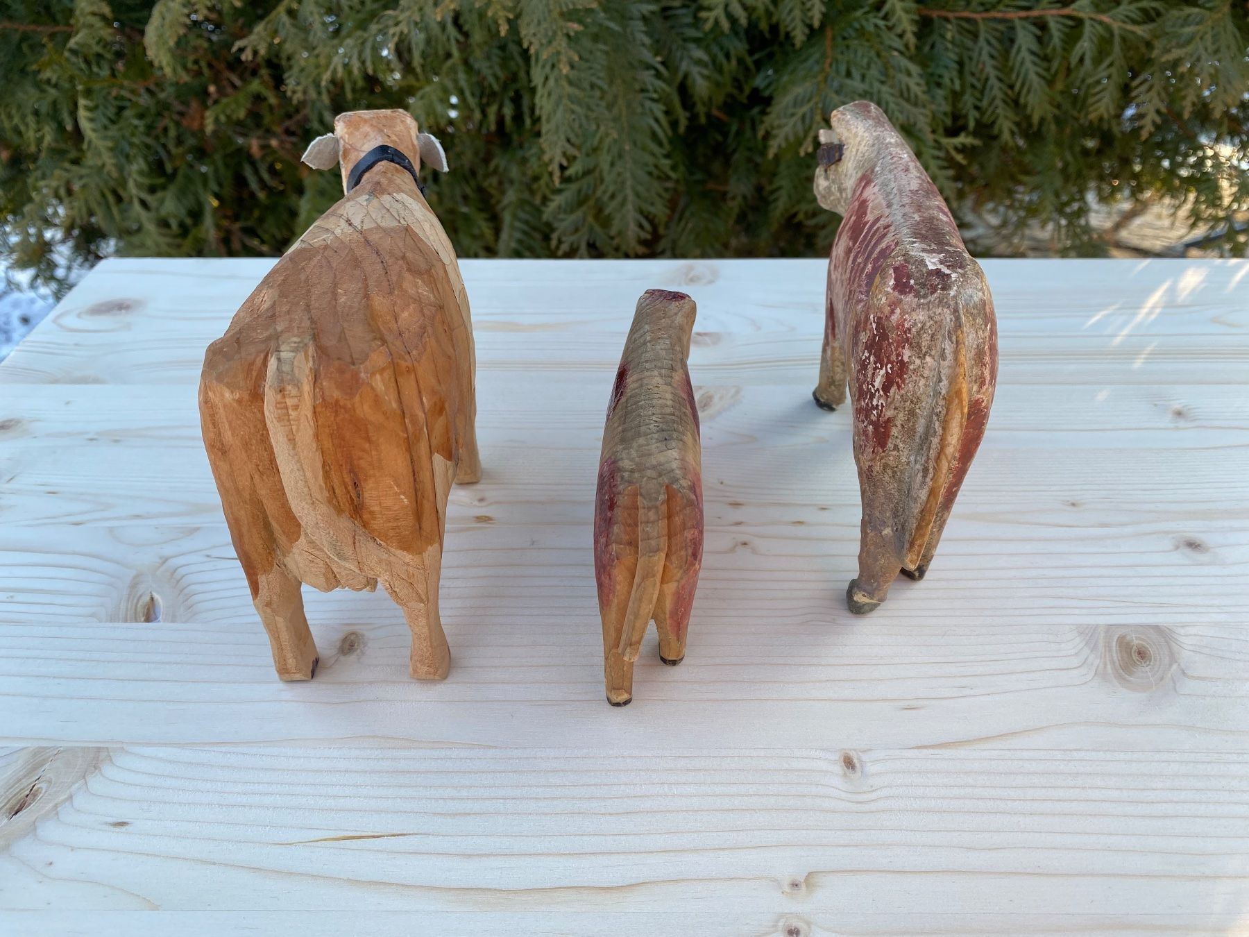 Glocken & Treicheln: 3 schöne alte Holzkühe – Gebraucht aus Feldbach von Olive1 6