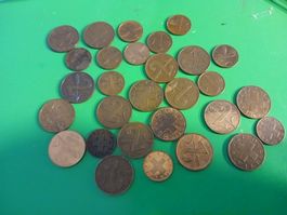 Lot de pièces Suisses, 1 et 2 centimes. Collection !