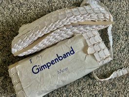 vintage Gimpenband weiss ca.70 Meter 1 1/2 Rolle Nähzubehör
