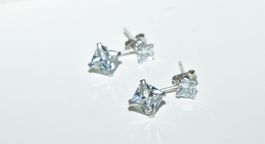 Ohrstecker aus Sterling Silber mit Zirkonia, neu