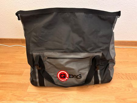 Motorrad Gepäckrolle Q-Bag schwarz grau gebraucht