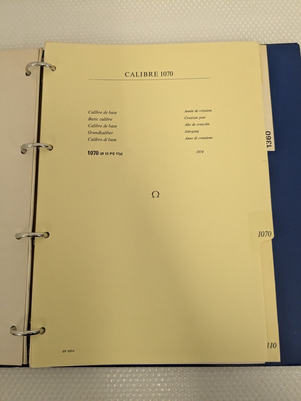 Bücher: Omega Ersatzteilkatalog GF 620-6 – Gebraucht aus Weinfelden von blaukreuz_brocki_TG 4