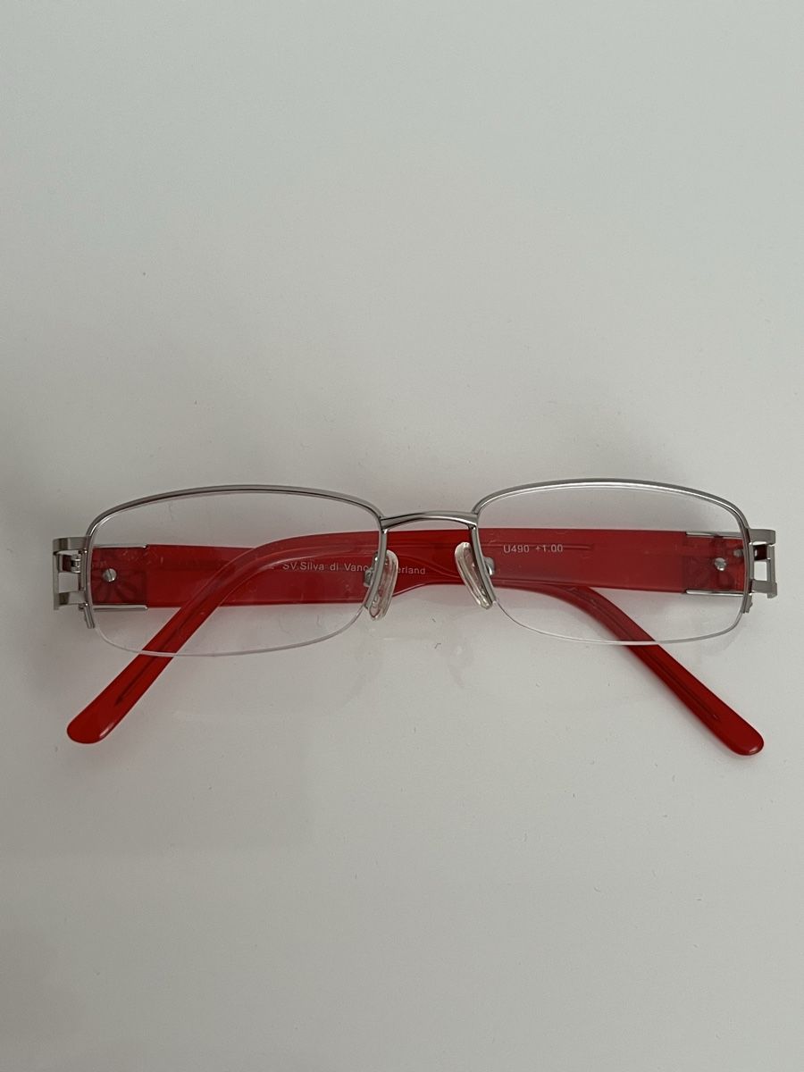 Brillen & Gläser: Rote SV Silva di Vang Brille, +1.00 Dioptrie – Neu und originalverpackt aus Chur von ZATO
