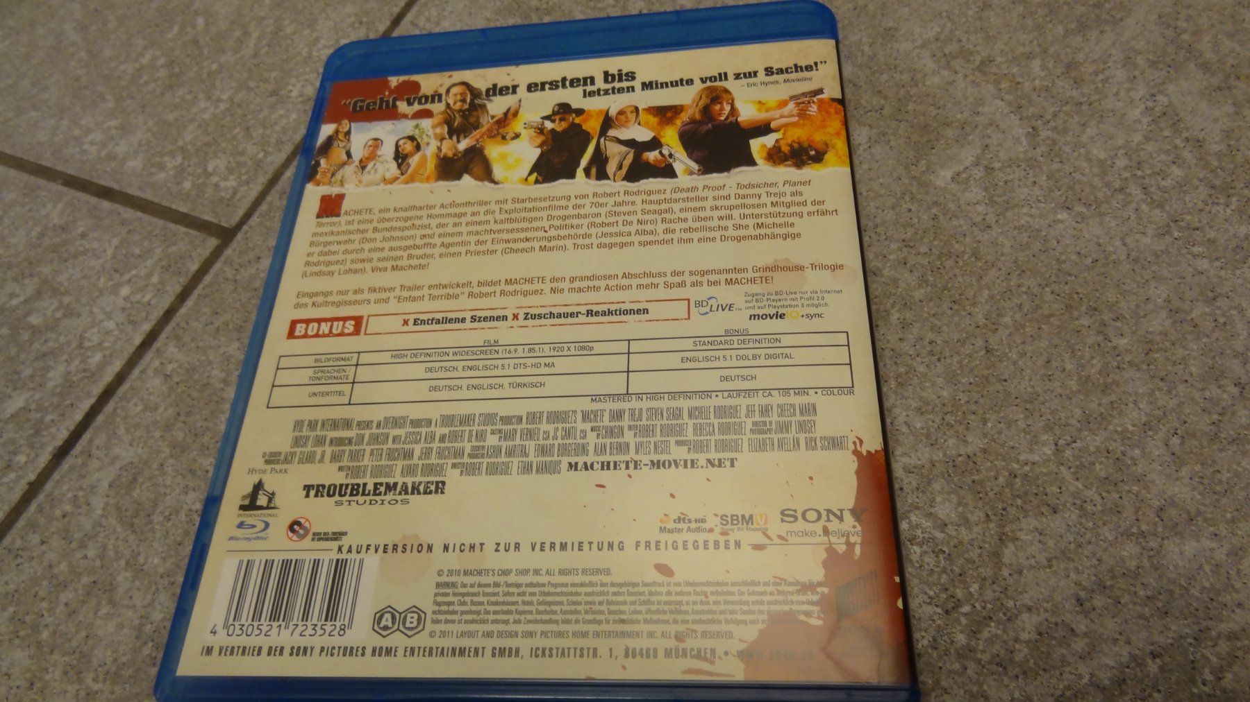 Tous les DVDs: Machete BLU-RAY – D'occasion à Olten par Disc-Verkauf 2