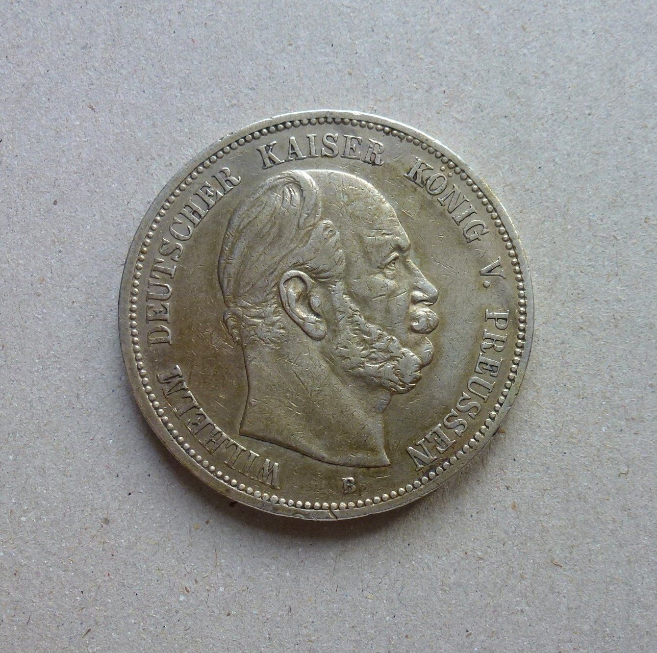 Tutti le monete: Preussen ++ 5 Mark 1876 B, gute Erhaltung – Usato da Walkringen venduto da Casablanca777