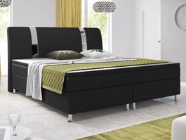 Boxspringbett 180x200 KL Schwarz Doppelbett Bett Hotelbetten