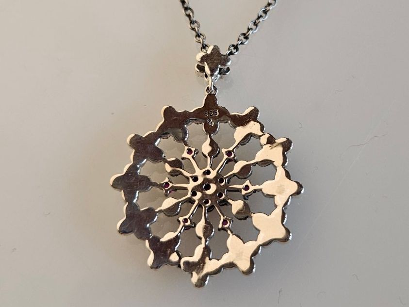 Catenine: Silber Kette mit Rubin – Nuovo (secondo la descrizione) da Winterthur venduto da ste_tcx5 2