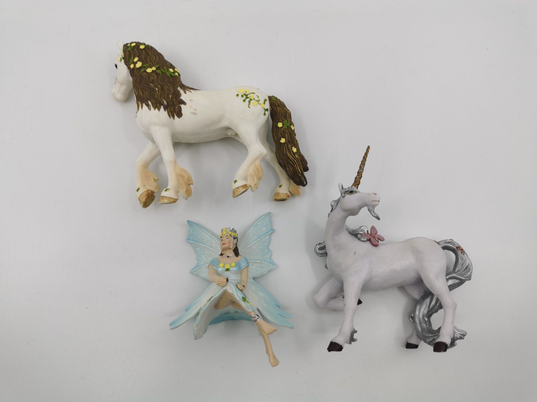Schleich Statuette: Figurines Fee à cheval + Licorne – Usato da Lutry venduto da Brocantosaurus 1