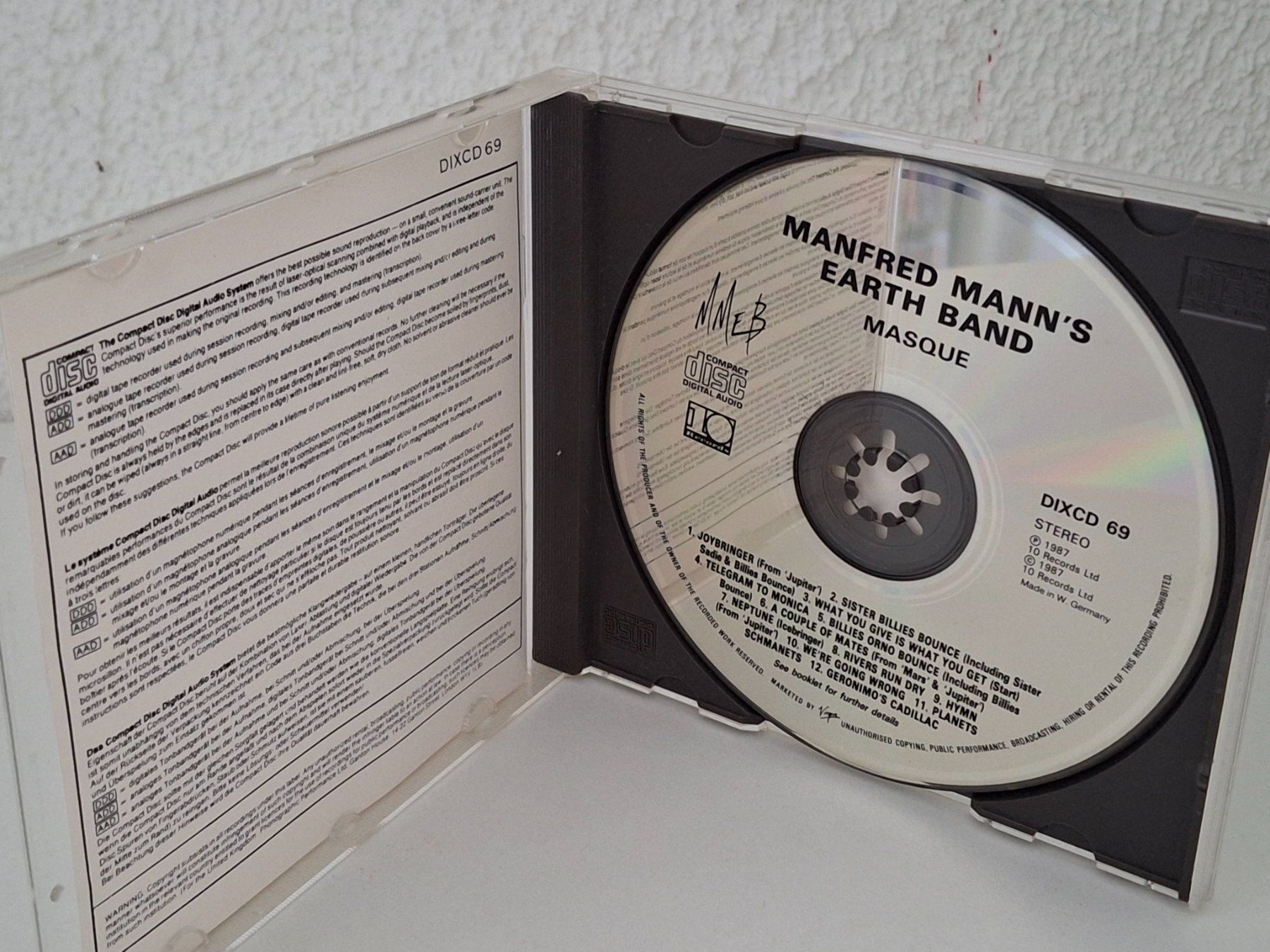 CD: CD Manfred Mann's Earth Band - Masque – Usato da Aarberg venduto da Jackup1 2